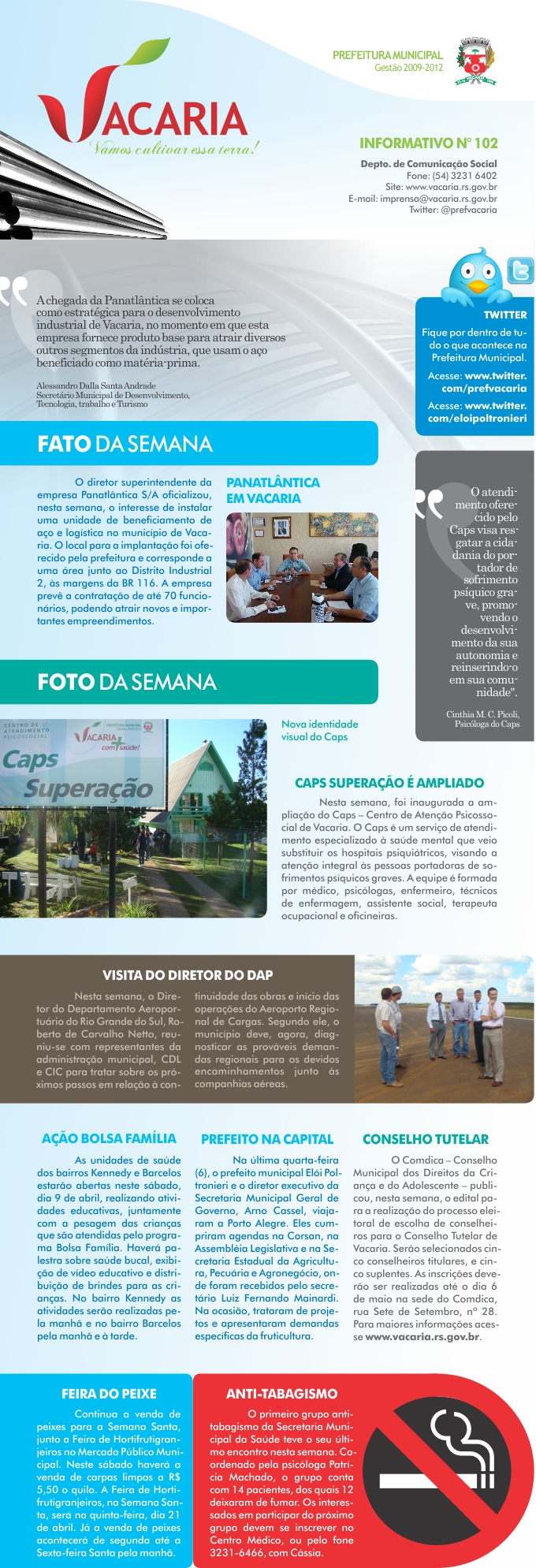 Newsletter Prefeitura de Vacaria
