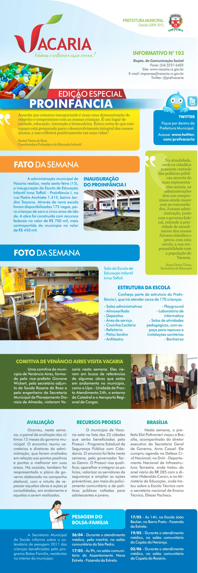 Newsletter Prefeitura de Vacaria