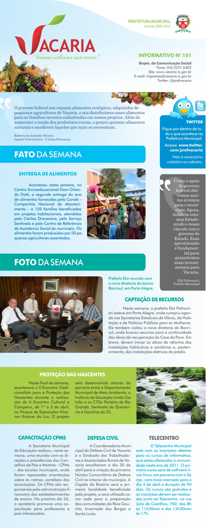 Newsletter Prefeitura de Vacaria